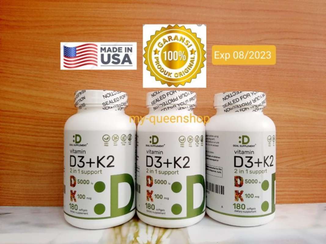 Jual Vitamin D3 K2 Deal Vitamin D3 5000 Iu & Vitamin K2 Mk7 Mk4 Isi