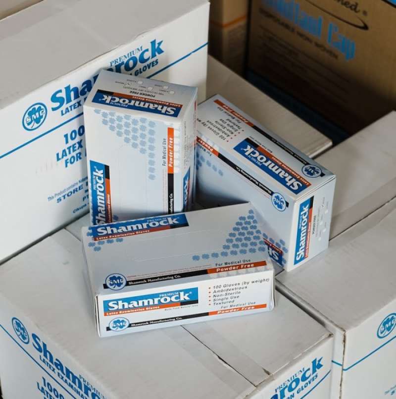 Promo Shamrock Premium Latex Exam Gloves Powder Free Diskon 33 di