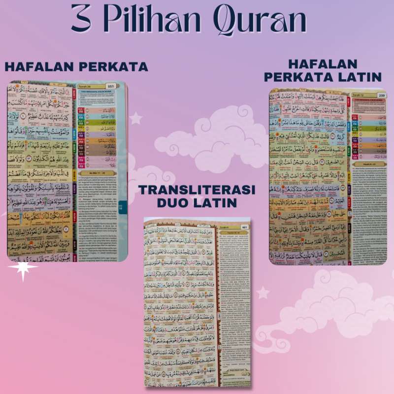 Perkata Promo Al Quran Custom Nama & Inisial Motif Floral-HAFALAN PERKATA ...
