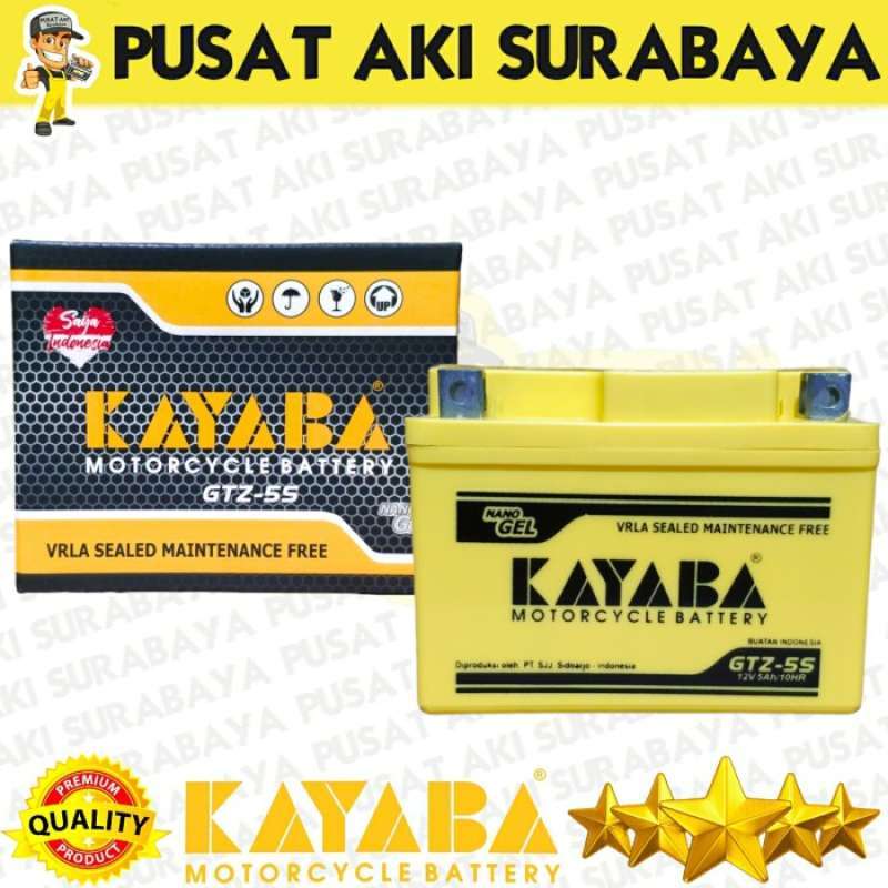 Promo ACCU KAYABA GTZ5S AKI KERING MOTOR HONDA BEAT VARIO SUPRA SCOOPY