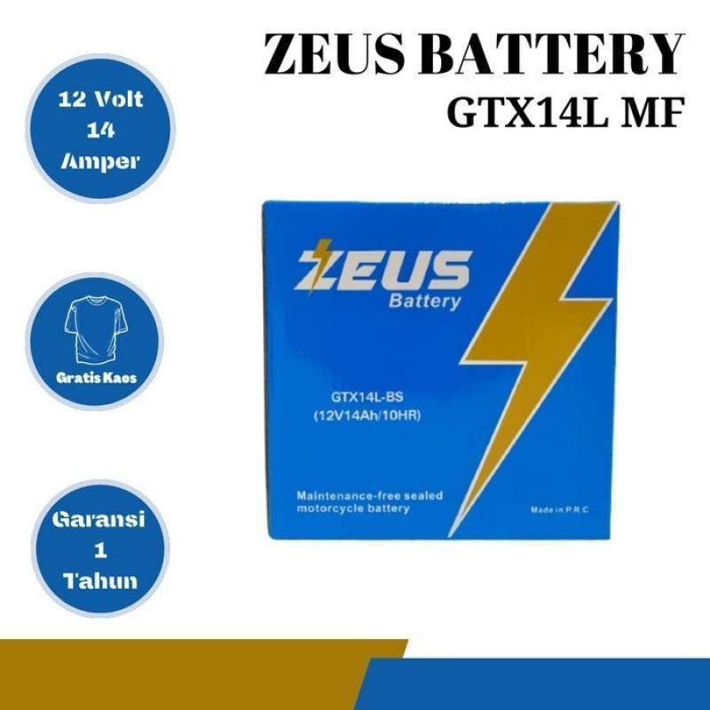 Promo Aki motor Gel Zeus High Spec GTX14L TIPE YAMAHA XVS650 V-Star