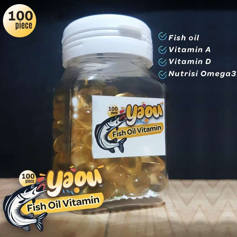 √ Fish Oil 100 Capsul Minyak Ikan Untuk Kucing Dan Anjing
