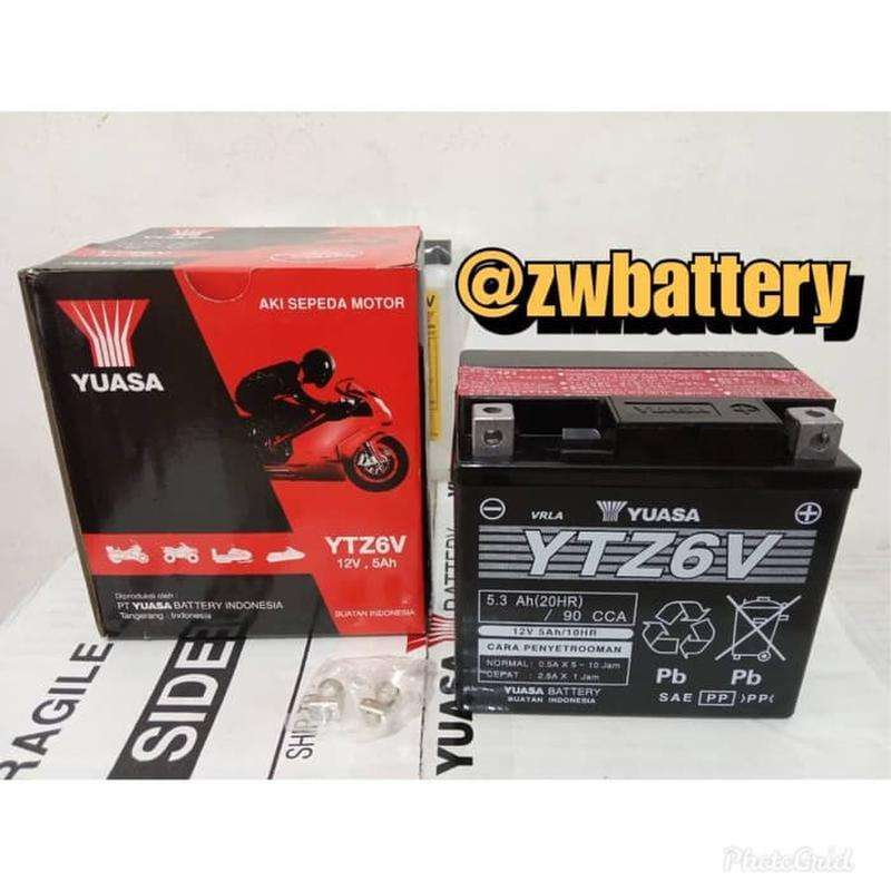Promo Aki Motor Honda Cb150r, Cbr 150, Vario 125 Ytz6v Yuasa Mf Diskon