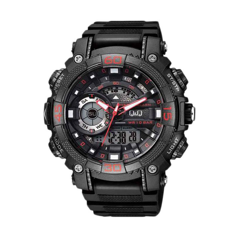 001 DB Chrono Alarm Jam Tangan Pria - Black Red  Blibli.com