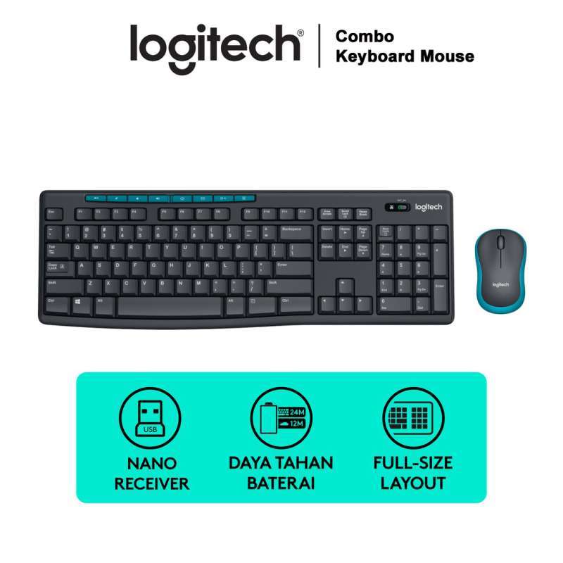 Jual Keyboard Mouse Wireless Logitech Mk275 - 8 Tombol Shortcut