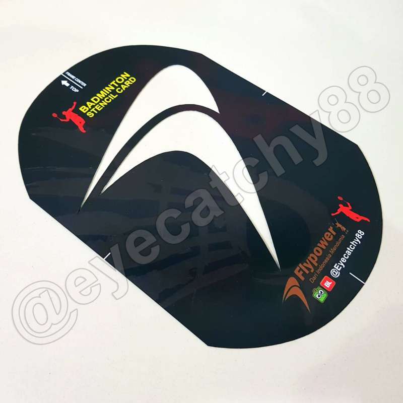 Jual Badminton Raket Stencil Card/ Logo Raket/ Cetakan Raket/ Racket