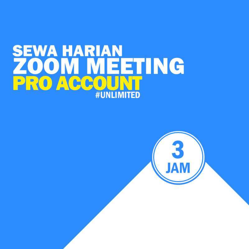 Jual Sewa Zoom Meeting (PRO ACCOUNT) Harian Unlimited