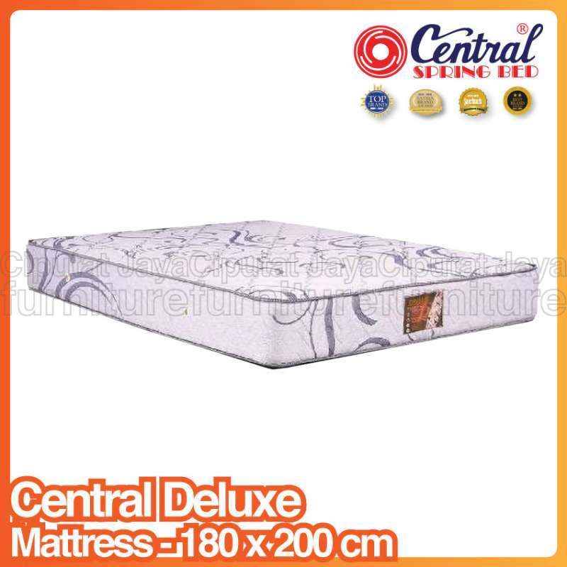 Jual Spring Bed Central Deluxe Mattress Only Putih Motif 180 X 200