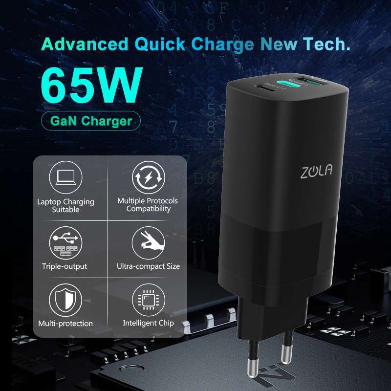 Jual Zola Power Cube Charger GaN 65W fast charger QC 4.0 PD 3.0 PPS FCP