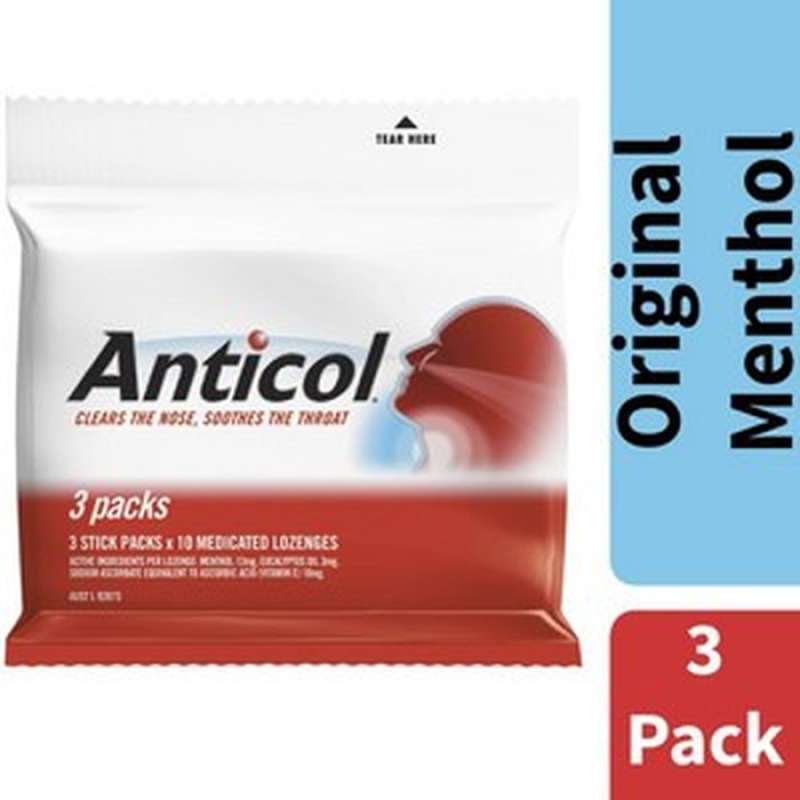 Jual Anticol Throat Lozenges 3 Packs Original Australia di Seller