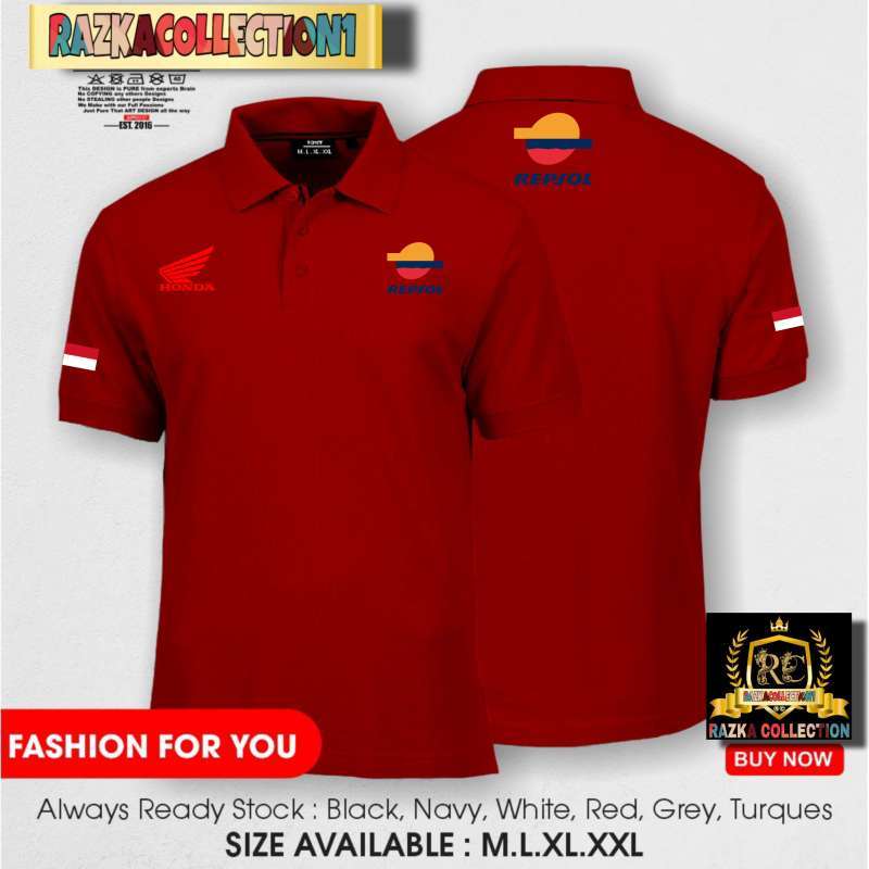 Jual Polo Shirt Kaos Polo Repsol Honda Fremium - M Merah di Seller ...