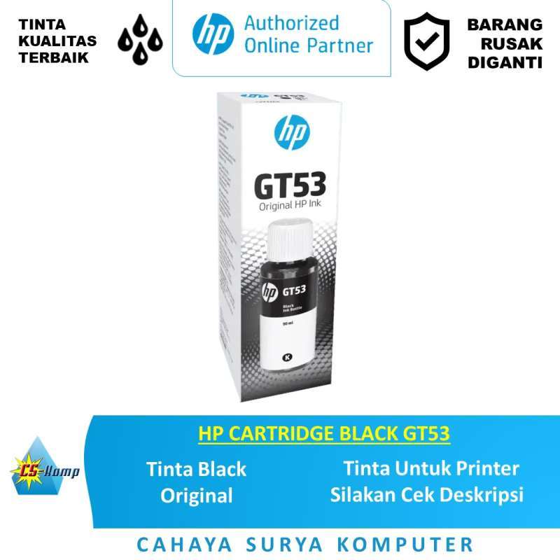 Jual HP CARTRIDGE BLACK GT53 UNTUK PRINTER HP Smart Tank AiO Printer