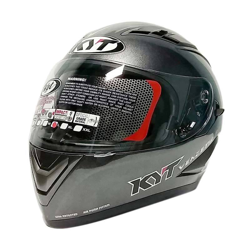 jual kyt vendeta 2 helm solid gunmetal jual kyt vendeta 2 helm solid gunmetal