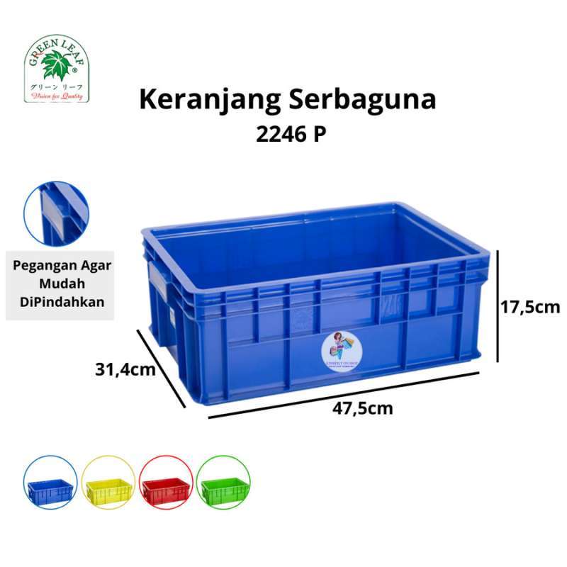 Box Rabbit 2246 Biru Promo Keranjang Industri Container Box 2246 P Green Leaf - - Biru ...