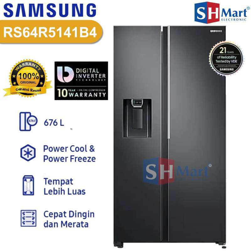 Jual KULKAS SIDE BY SIDE SAMSUNG RS64R5141B4 ICE MAKER Hitam di