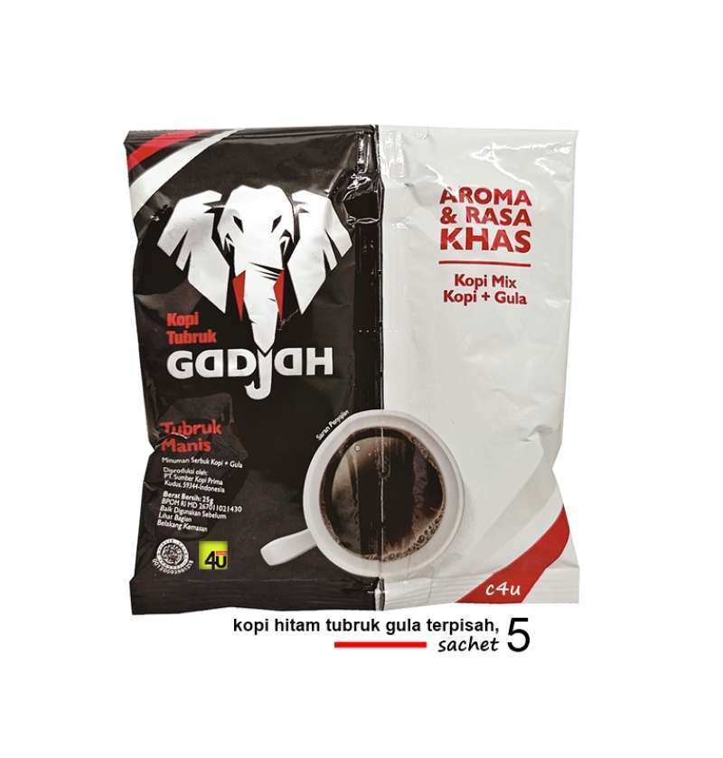 Jual Kopi Gajah Manis ( 1 dus x 12 renteng x 10 sachet x 25g ) di
