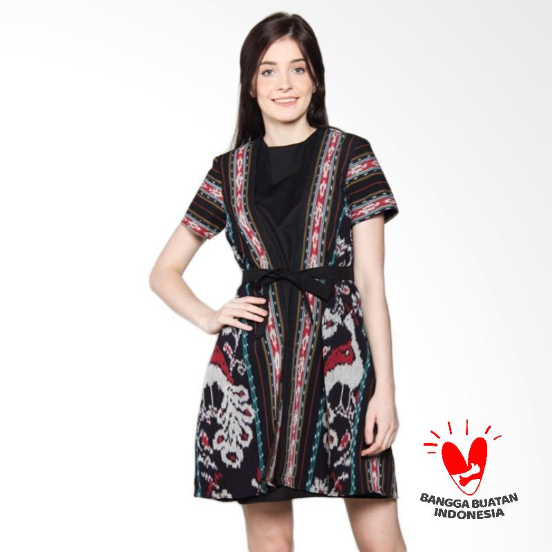 Jual Benangsari Tjendrawasih Dress Tenun Hitam Online