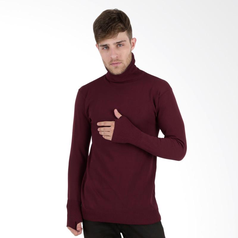 jual shop 1j turtle neck sweater rajut maroon jual shop 1j turtle neck sweater rajut maroon