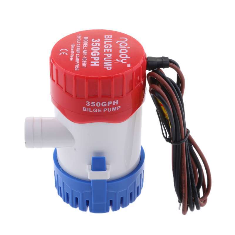 Promo 12V Bilge Pump 350 GPH Submersible Water Pump Marine Boat Yacht