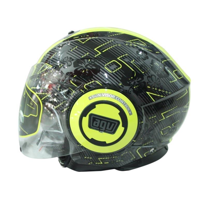 jual agv fluid to ibiscus helm half gunmetal yellow jual agv fluid to ibiscus helm half gunmetal yellow