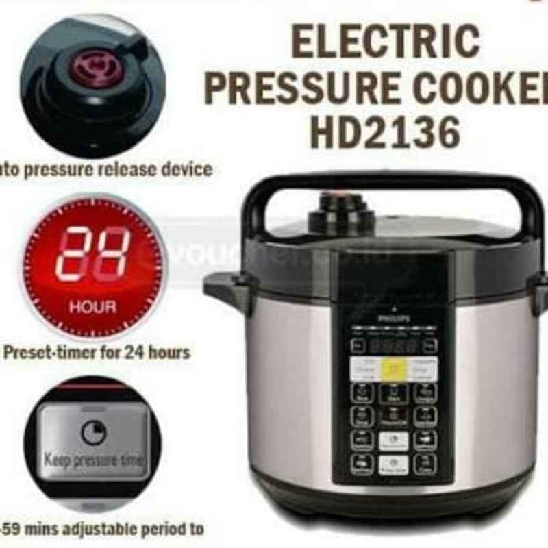 Jual Philips HD2136 Electric Pressure Cooker 5L Alat Presto Listrik