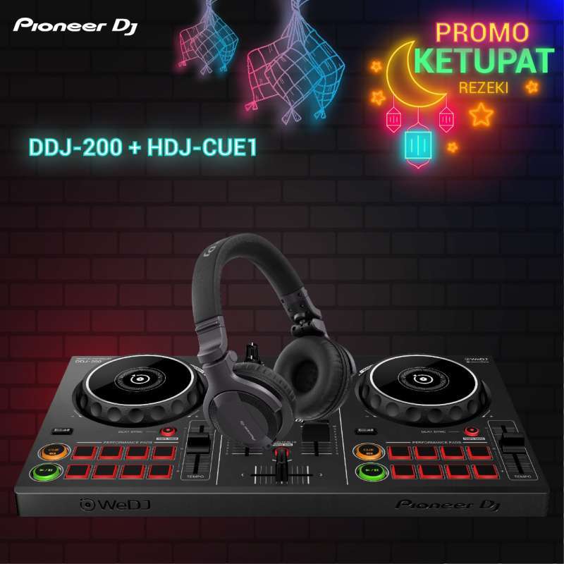 Jual Pioneer DJ Controller DDJ 200 + Headphone HDJ CUE 1 di Seller