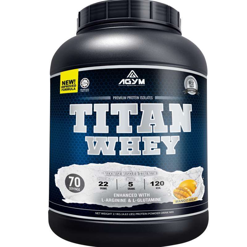 Jual Titan Whey Protein HALAL Jakim 2.1kg (70 servings) di Seller