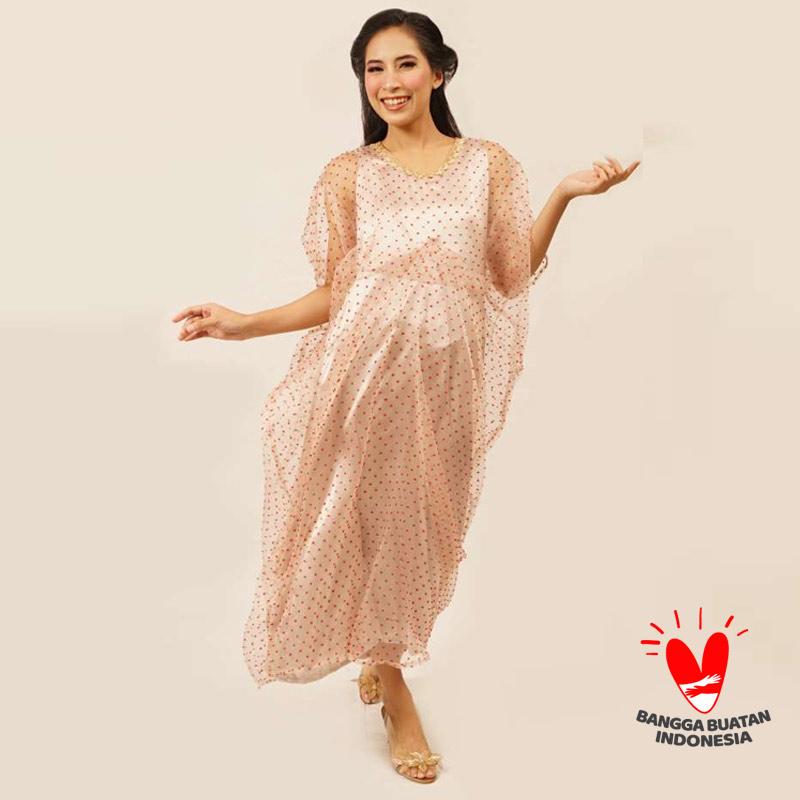 Jual Safiya Clothingline 03 Kaftan Amanda Red Dots di Seller UMKM