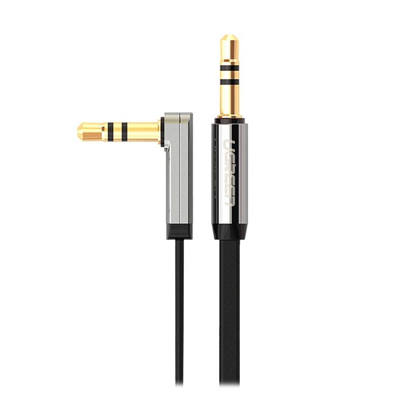 Jual Ugreen AV119 Auxiliary Flat Audio Cable Hitam [3.5mm/ 1.5 m] di