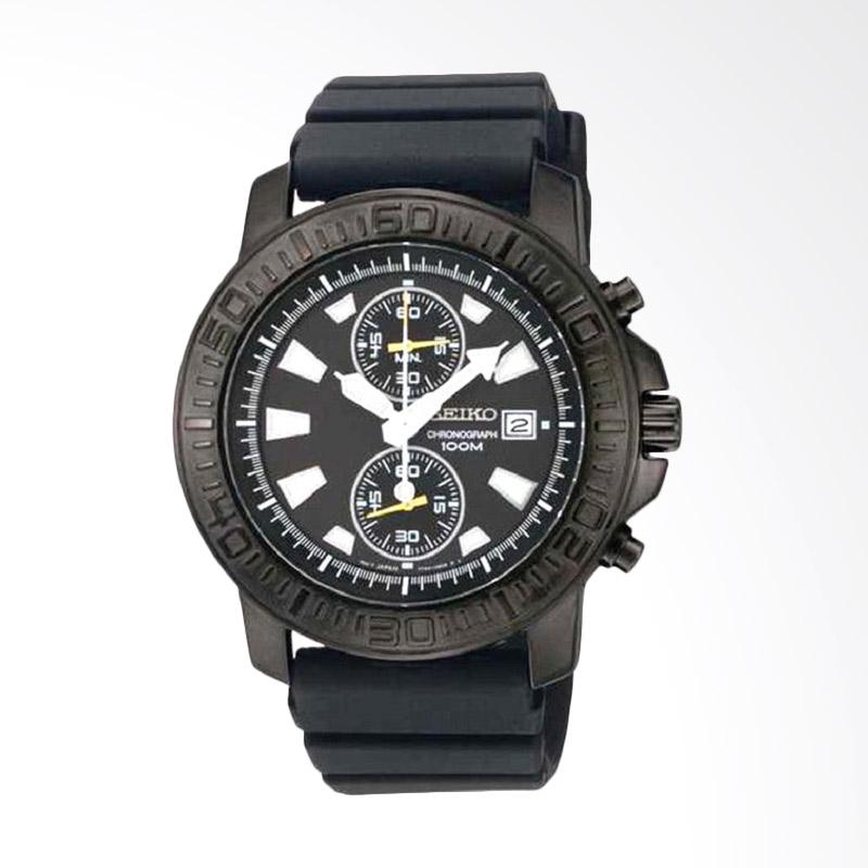 Jual Seiko Chronograph Starp Karet Jam Tangan Pria - Hitam 