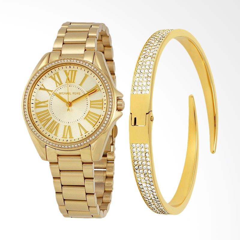 jual michael kors kacie gold sunray mk3568set gift set jam tangan wanita gold harga jual michael kors kacie gold sunray mk3568set gift set jam tangan wanita gold harga