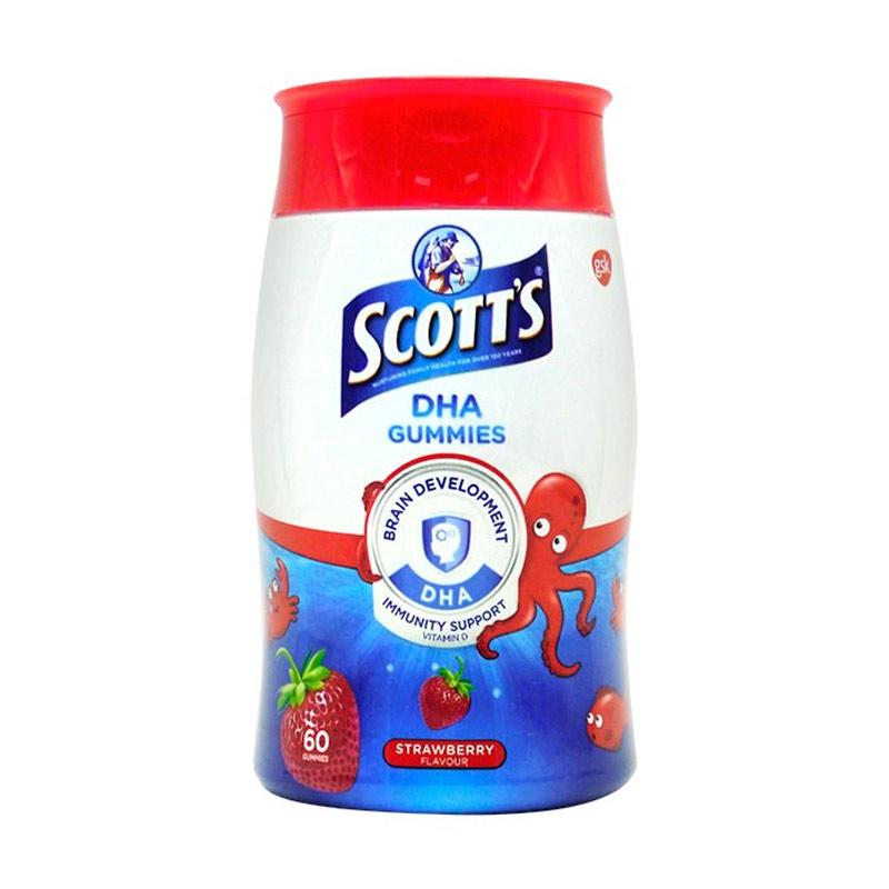 Jual Scott's DHA Gummies Strawberry Flavour Multivitamin