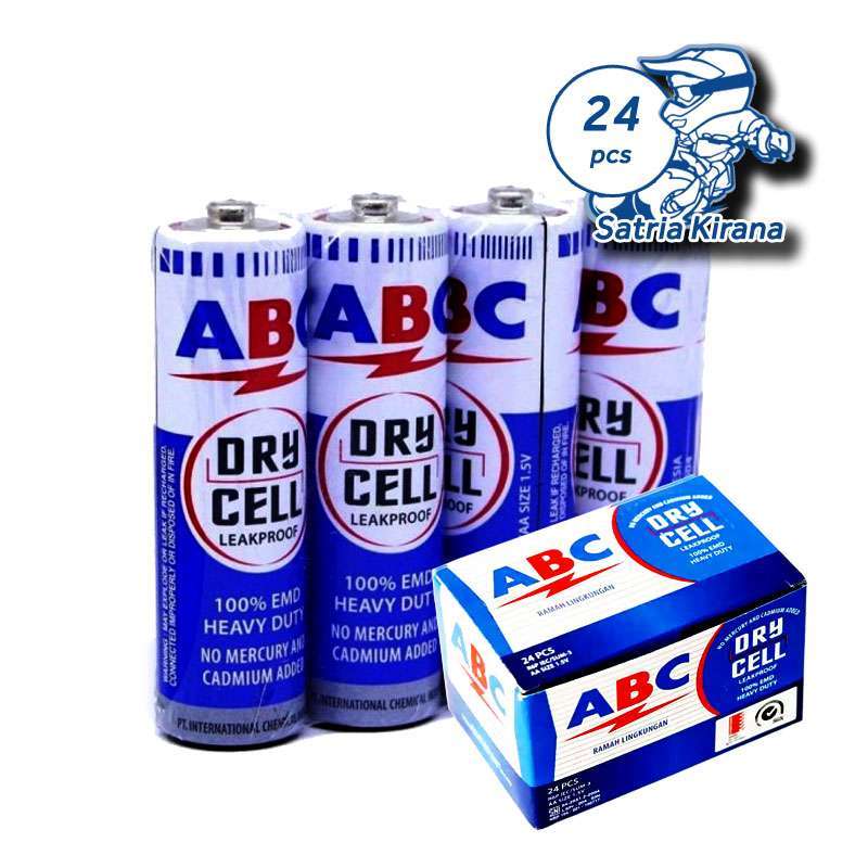Jual Battery ABC Dry Cell AA R6 [1 Box / 6 Pak / 4 pcs 24 pcs ] Baterai Biru Biru di Seller