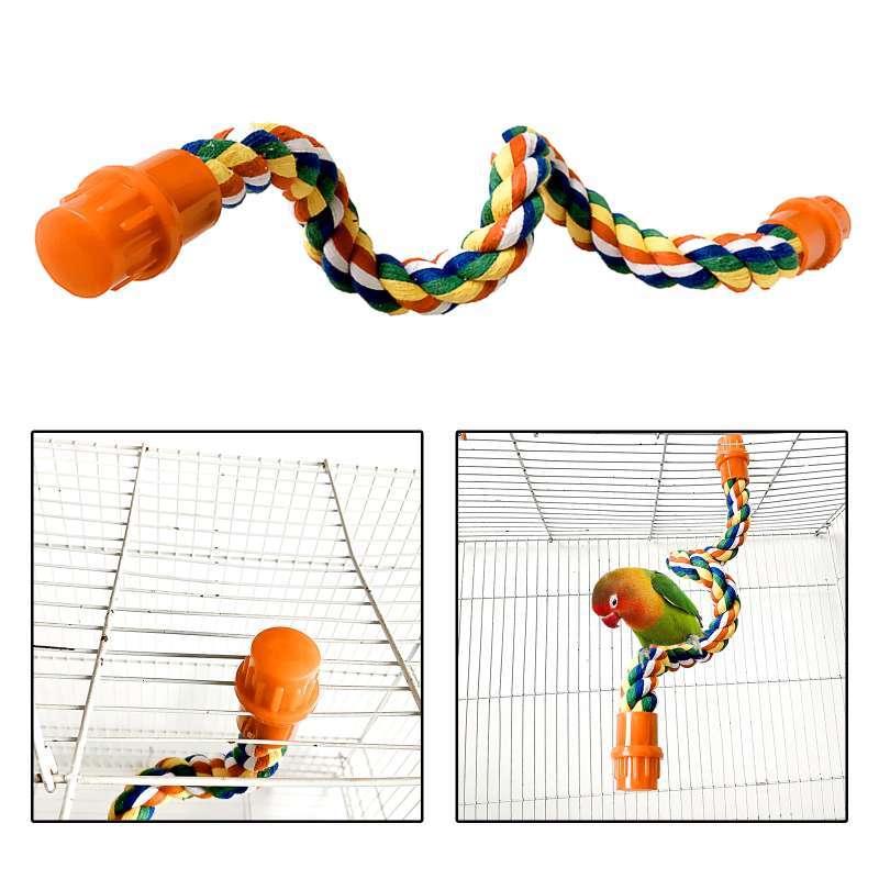 Promo Flexible Bird Rope Perch Hanging Chew Perches for Parrot Macaw
