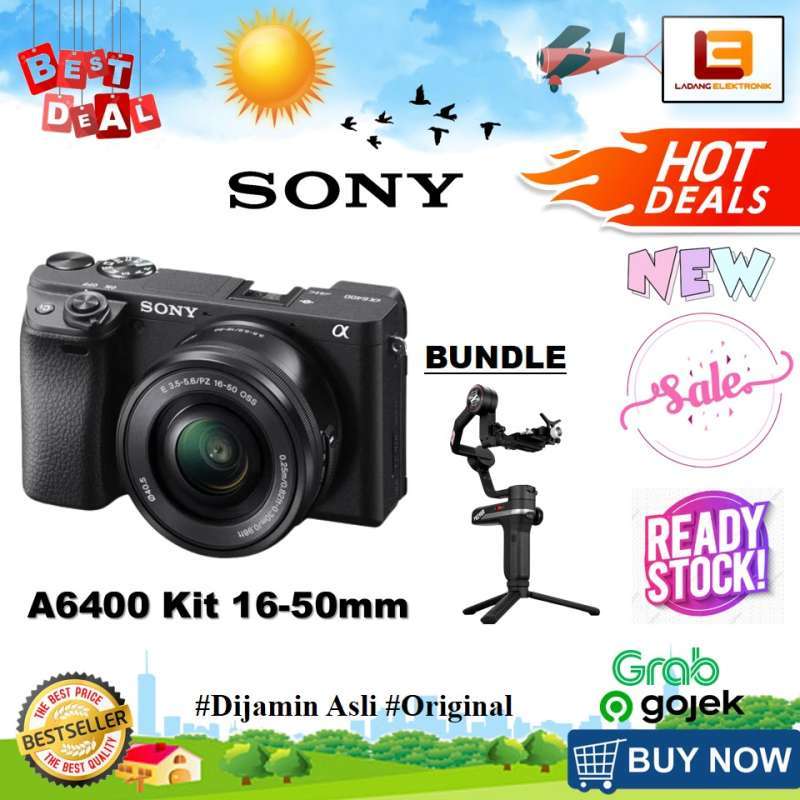 Jual Sony A6400 Kit 16-50mm Mirrorless - Resmi Sony Bundle di Seller ...