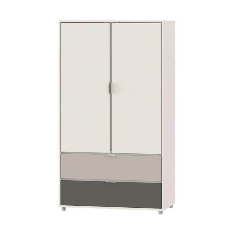 Jual JYSK  Wardrobe 2 Door 2 Drwr Jersie Lemari  Baju  