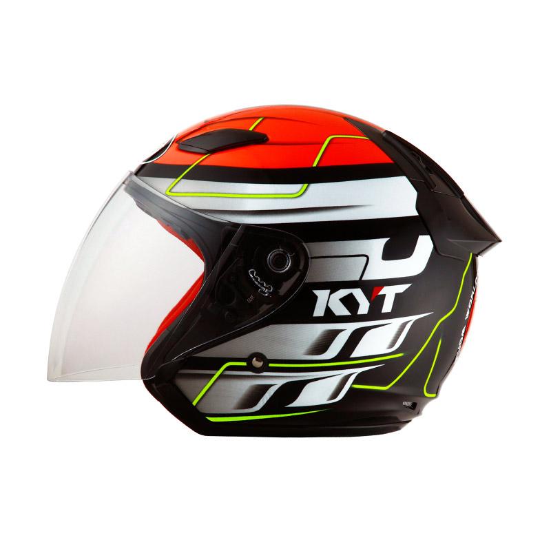 jual kyt dj maru 13 helm half black yellow jual kyt dj maru 13 helm half black yellow