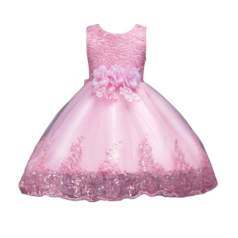 Jual VERINA BABY Variasi Flowers Brukat dan Sequin Dress