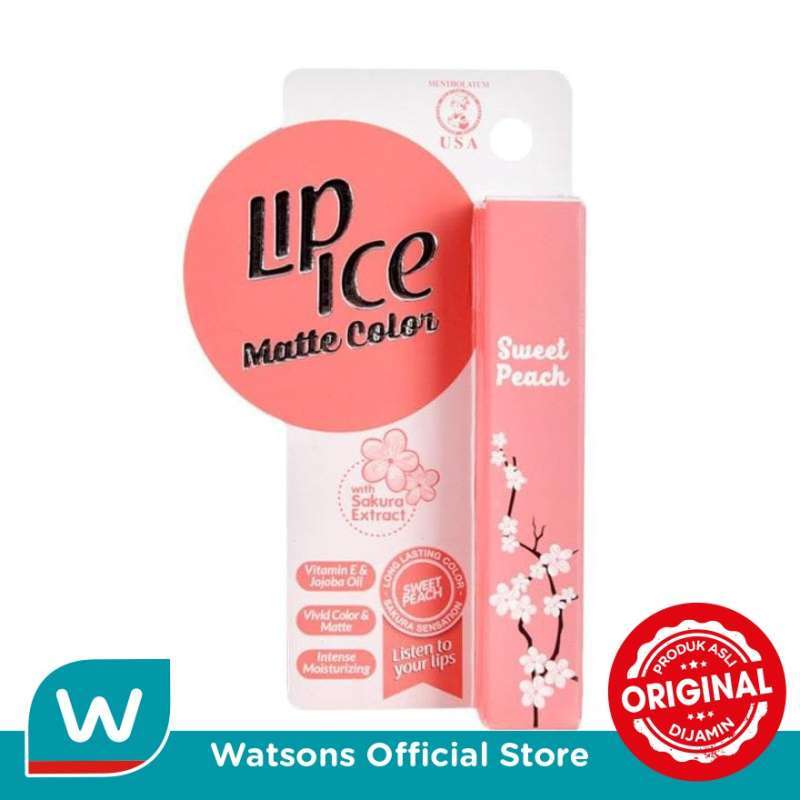 Jual Lip Ice Matte Color Lip Balm Sweet Peach di Seller WATSONS