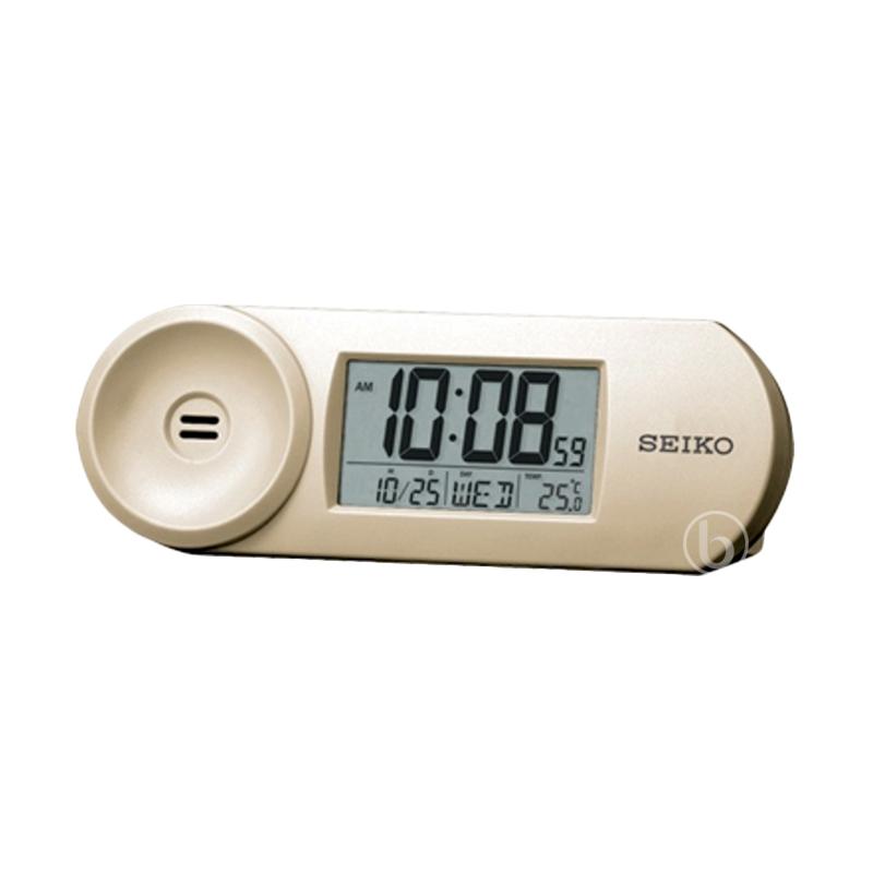 Promo Seiko QHL067A Digital Desktop Alarm Clock Gold Diskon 20 di
