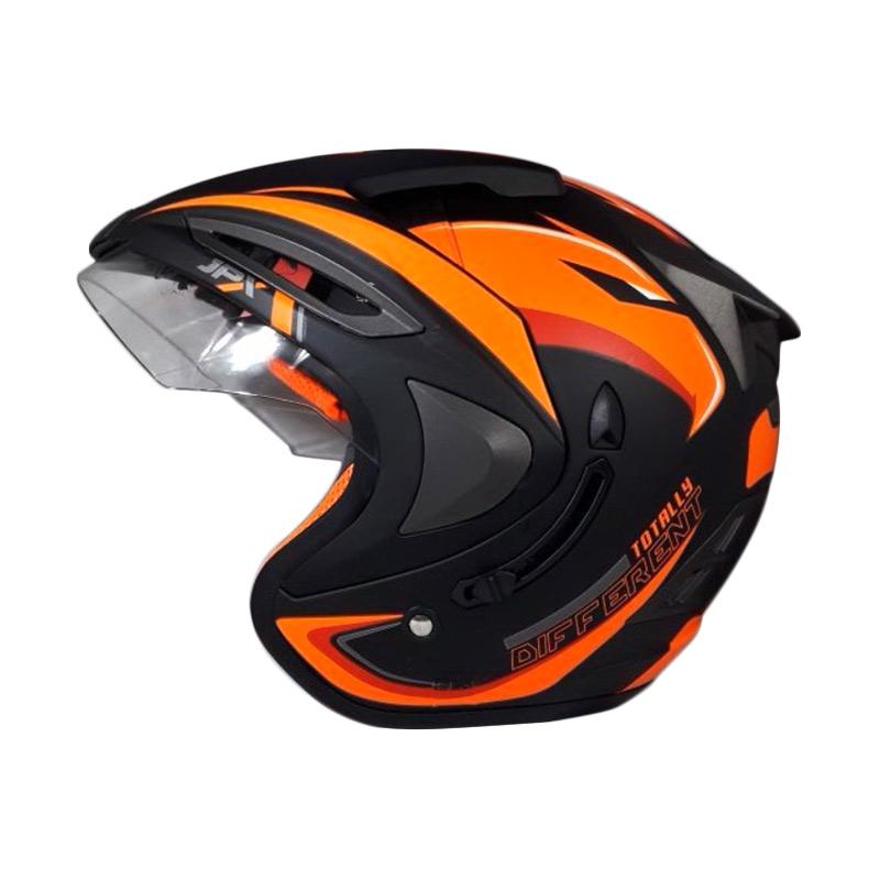 Jual JPX Supreme Eagle Helm Half Face - Black Doff Orange Online