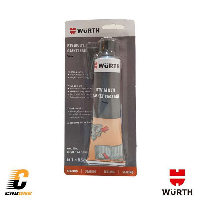 Jual Wurth RTV Multi Gasket Sealant Lem Packing Mobil Motor Tahan