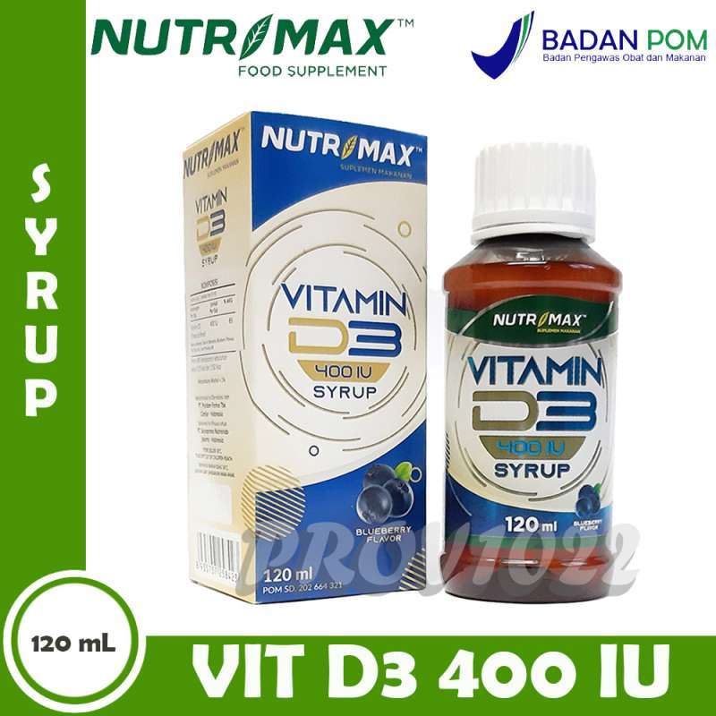 Jual Nutrimax Vitamin D3 400 IU Syrup 120 ml Menjaga Kesehatan Tulang