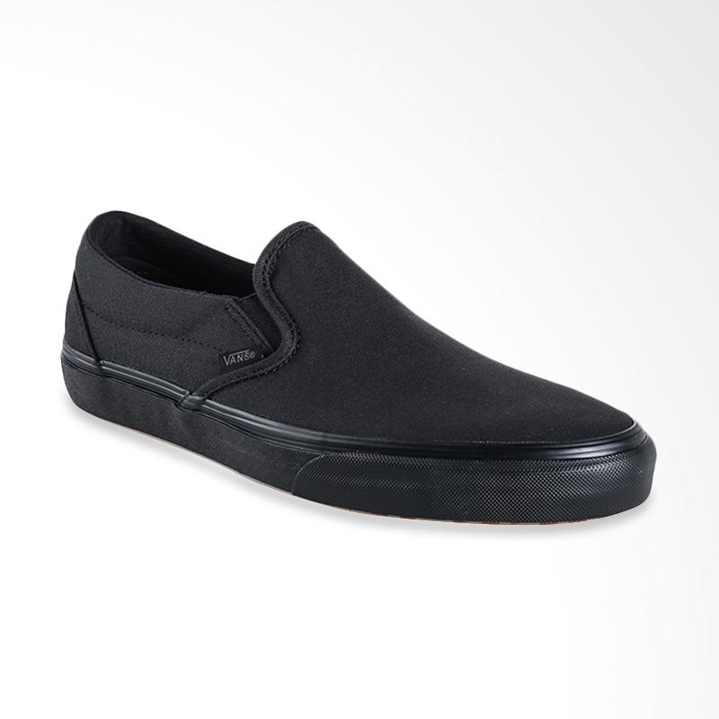 jual vans u classic slip on sepatu pria black jual vans u classic slip on sepatu pria black