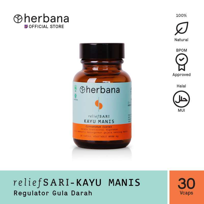 Promo Herbana Relief Sari Kayu Manis 30 Kapsul Diskon 17 di Seller
