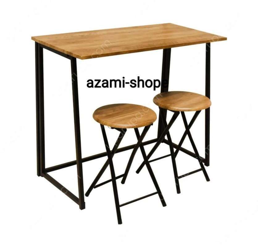 Jual LEXI FOLDING TABLE SET W/2 CHAIRS WALNUT Set Meja Lipat Serbaguna