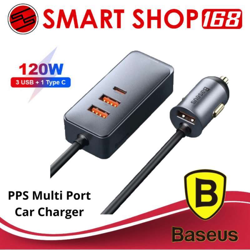 Promo Baseus PPS 120W Car Charger 4 Ports USB TypeC Fast Charging