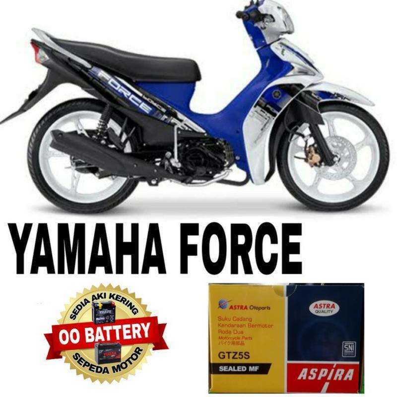Jual Aki Kering Motor YAMAHA Force Merk Aspira Gtz5S 12V-3,5Amph di
