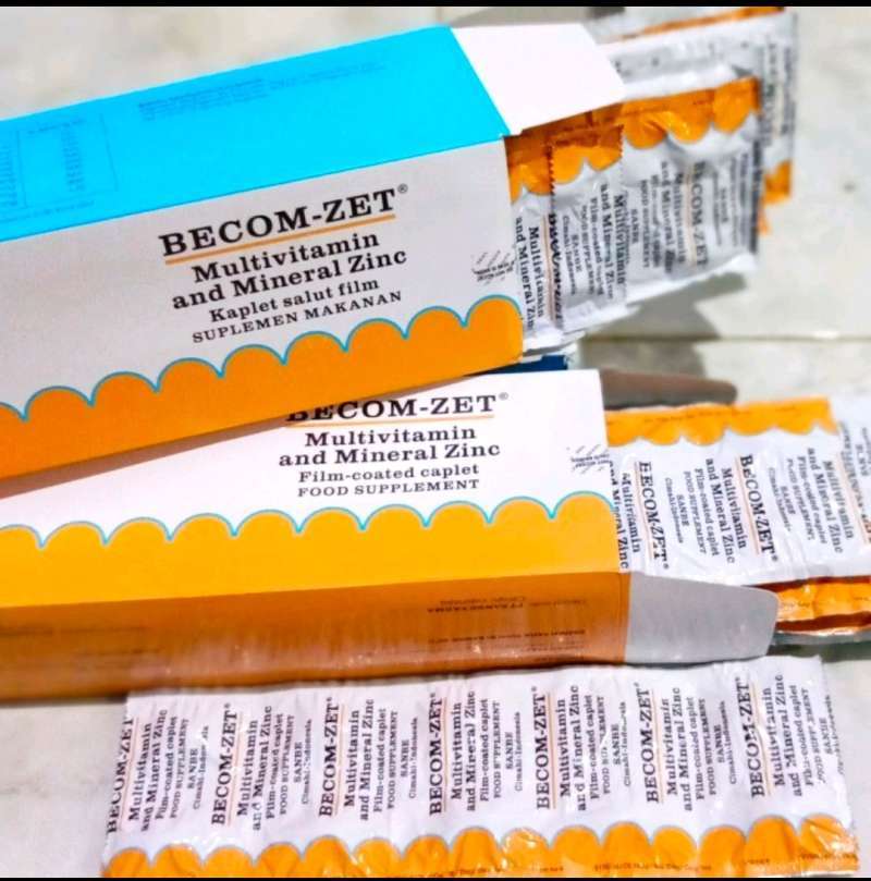 Jual Becom Zet Multivitamin C 750mg Dan Zinc Suplemen Daya Tahan Tubuh 