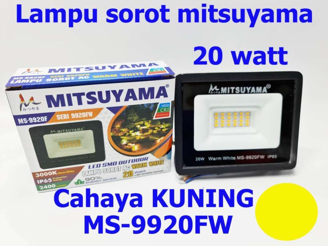 Promo Mitsuyama 220V AC KUNING 20w MS-9920FW LED Floodled IP65 / Lampu ...